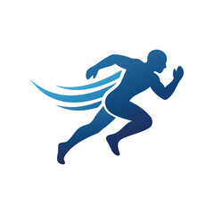 Obraz premium Marathon Running man vector icon for fitness logo vector illustration