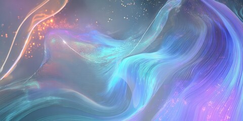 Fototapeta premium Abstract Flowing Lines with Light Effects for Design