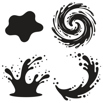 Abstract Water Droplet Splash Vector SVG