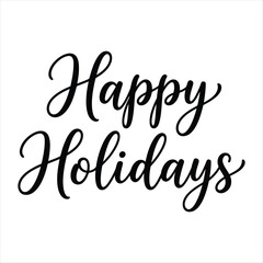 Fototapeta premium Happy holidays calligraphy text