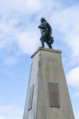 Fototapeta premium General Francois Christophe Kellermann statue commemorating Valmy victory