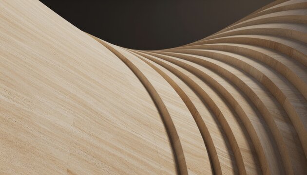 Minimalist Architectural Curves with Sandstone Texture