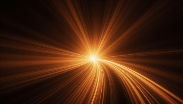 Abstract Golden Light Speed Motion Blur Background