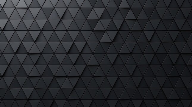 Dark geometric triangle pattern wall modern architectural design element