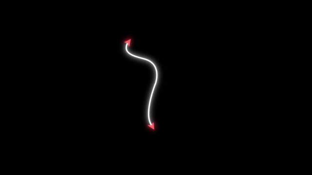 White curved arrow animation pointing left and right on white background. Perfect for motion graphics, transitions, overlays.