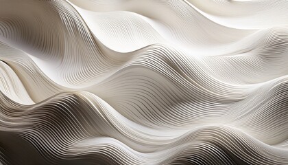 Naklejka premium Waves Of White Lines On Paper A Rhythm Of Light And Shadow Playing Across A Textured Expanse