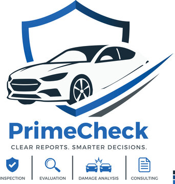 Kfz-Sachverst&auml;ndige Logo Set &ndash; Professionelles Firmenzeichen mit Schutzschild und Unfallgutachten Icons f&uuml;r Kfz-Gutachter und Fahrzeugpr&uuml;fung