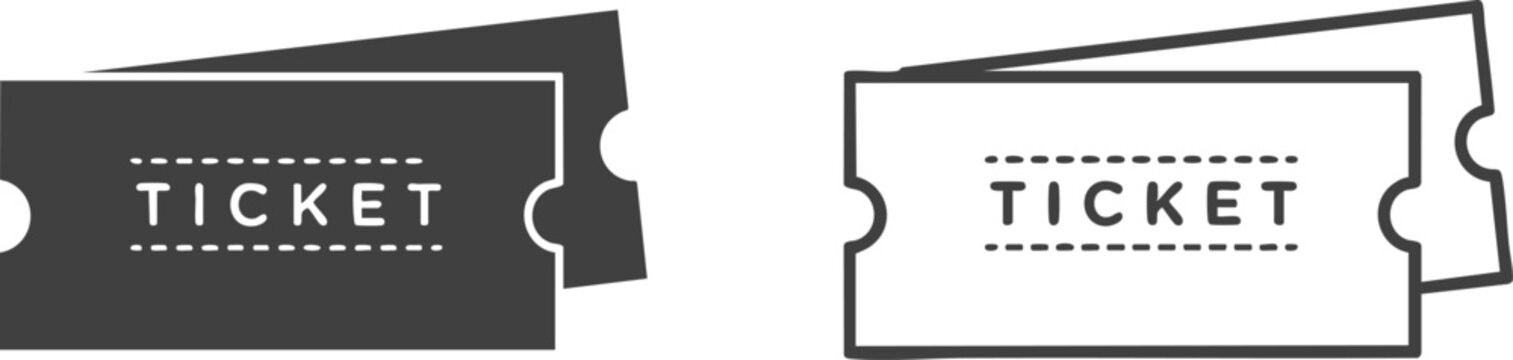 event tickets vector icons