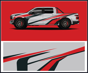 Fototapeta premium Dynamic Truck Wrap Design with Bold Geometric Elements