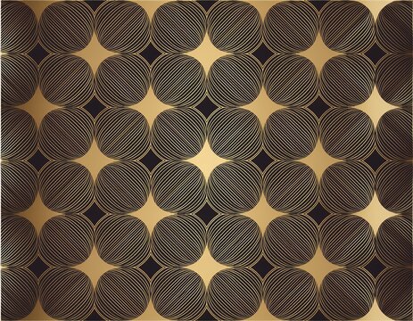 luxury gold background pattern seamless geometric line floral circle abstract design
