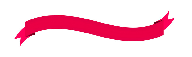 Bold magenta wavy ribbon banner element perfect for striking discount offers and seasonal branding promotions © Samsur
