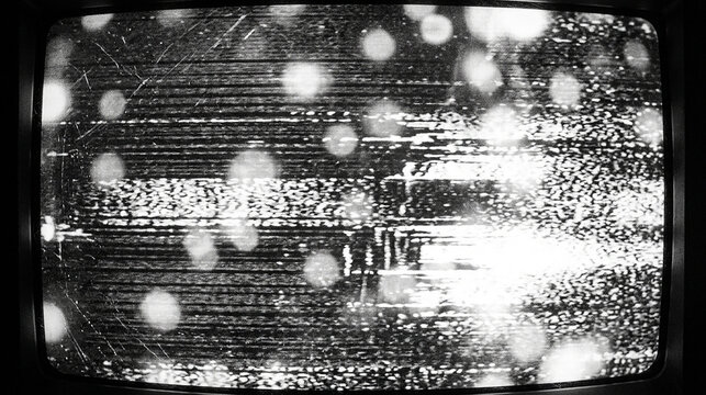 Old television static glitch and distorted signal noise background with television distorted monochrome interference scanlines broadcast artistic background transmission aberration frequent
