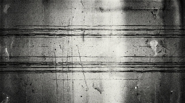 Grungy distressed texture surface with horizontal scratches and film grain distressed scratched background abstract monochrome weathered industrial horizontal material close-up photography