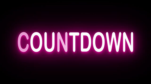 COUNTDOWN TITLE WITH NEON ANIMATION