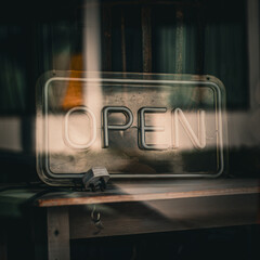 open sign