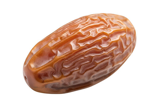 Ripe date fruit close up on black background on transparent background