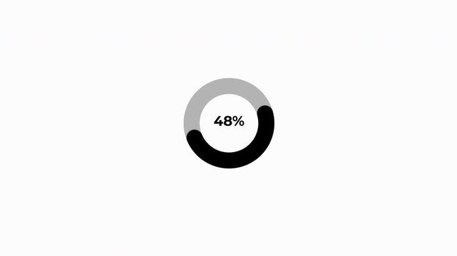 Circular Pie Chart 70 Percent Progress Animation in 4K