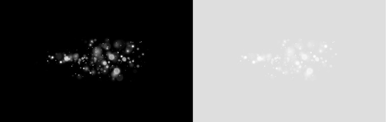 Obraz premium White glitter cloud glows with radiant stars and magical sparkle effects. Stylish decorative background for digital artwork. PNG illustration.