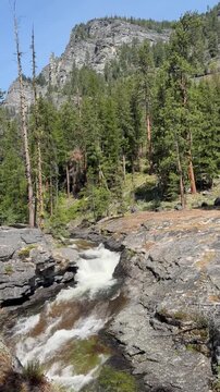 Bear Creek waterfall  in the Bitterroot Mountains of Western Montana. 