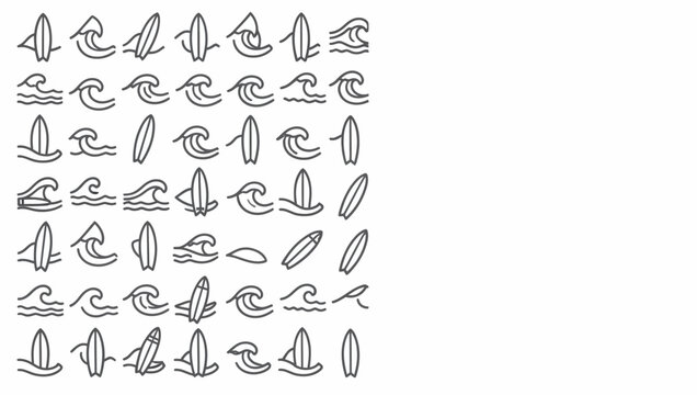 Sailboat Doodle Pattern Set.