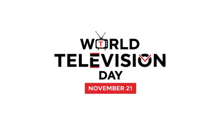Obraz premium World television day graphic with date november 21
