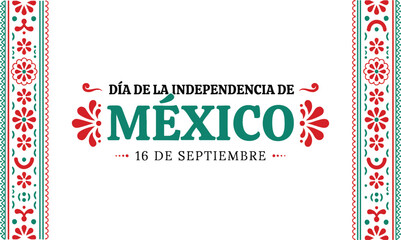 Obraz premium Dia de la independencia de Mexico 16 setiembre 2024 banner