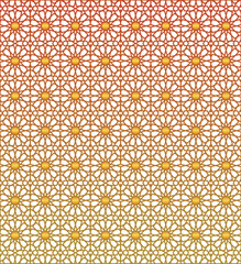 Fototapeta premium Seamless orange and gold islamic geometric pattern with middle eastern, seamless