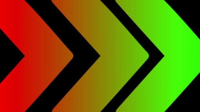 Abstract gradient arrows motion background, dynamic directional flow animation, modern colorful geometric transition for digital presentations