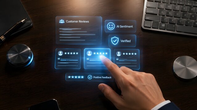 Customer feedback analysis dashboard with ai sentiment scoring and verification