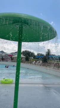 tropical beach with umbrella