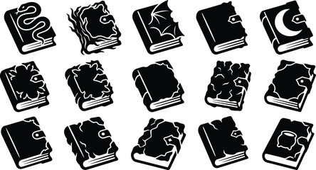Spooky old magic books with mystical symbols for Halloween © MD Din Islam