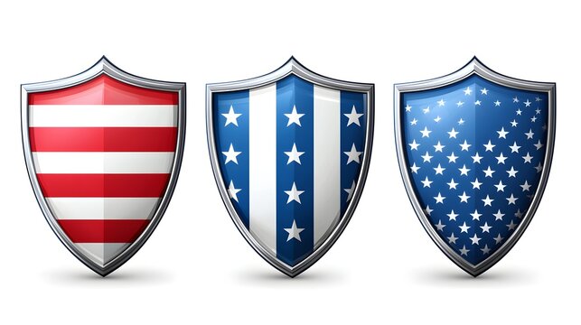 Police support shield emblem with stars and stripes image