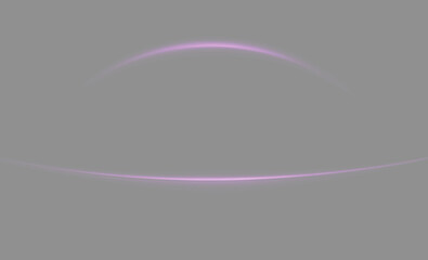 Elegant purple neon arc lines on black background, abstract futuristic sphere horizon © Aura Canvas