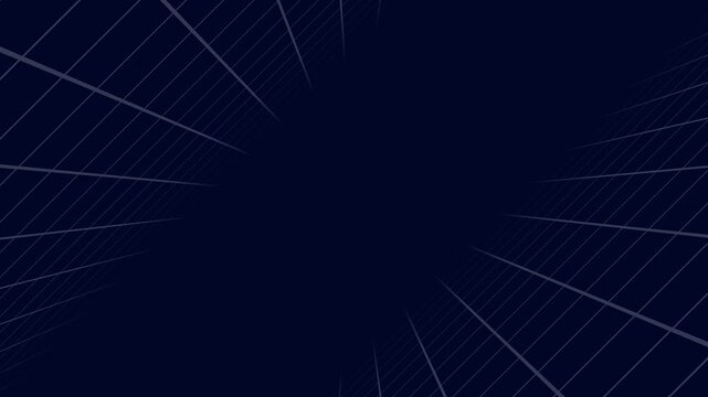 Abstract rotating dark blue grid tunnel background. Perfect for retro wave, cyber tech, corporate data and futuristic presentation concepts.
