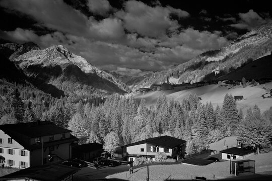 infrared of the Great Walser Valley in Austria