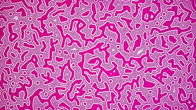Abstract pink cellular doodle pattern growing on a light gradient background. Fun organic shapes perfect for creative and beauty projects.
