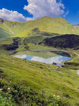 lake at the Great Walser Valley in Austria