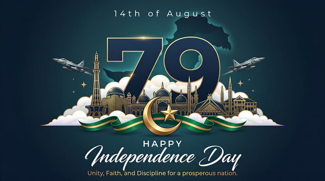 79th Pakistan Independence Day Celebration Poster Design