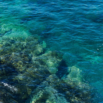 High Tide in El Confital Beach, Las Palmas de Gran Canaria, Canary Islands, Spain