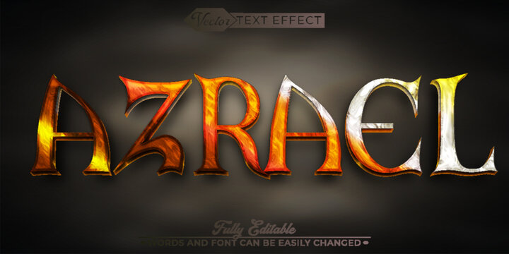 Dark Azrael Angel Death Typography Vector Fully Editable Smart Object Text Effect