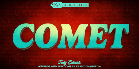  Celestial Comet Space Trail Typography Vector Fully Editable Smart Object Text Effect © Anka Design