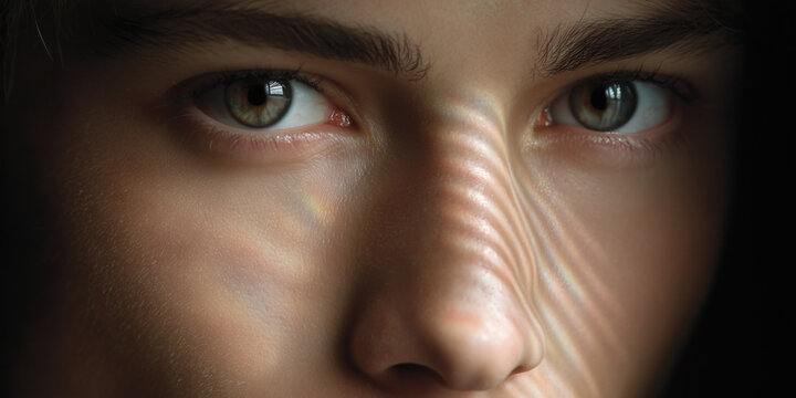 primer plano de ojos claros