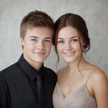 Pareja de novios j&oacute;venes