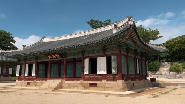 Traditional Korean Architecture Building in a Historic Temple Complex