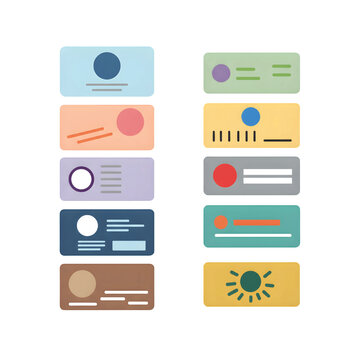 Social Media Profile Placeholder Card Designs for Modern Branding Vector Bundle