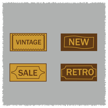 vintage retro label badge set ,sale new vintage retro tags