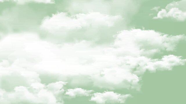 White fluffy clouds drifting on a chroma key green background sky screen weather nature cumulus sky screen weather nature cumulus