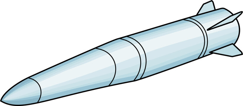 Ukrainian Sapsan (Hrim-2) ballistic missile isolated vector illustration
