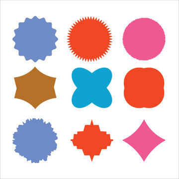 trendy abstract shapes collection ,modern and organic geometric icons