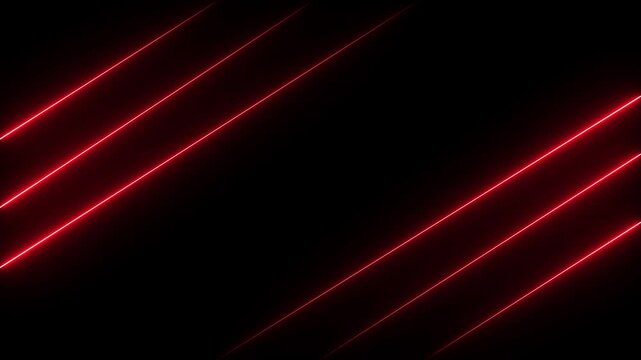 Abstract red lights animated on a black background. abstraction neon Lines moving. Motion Graphic concept. animation